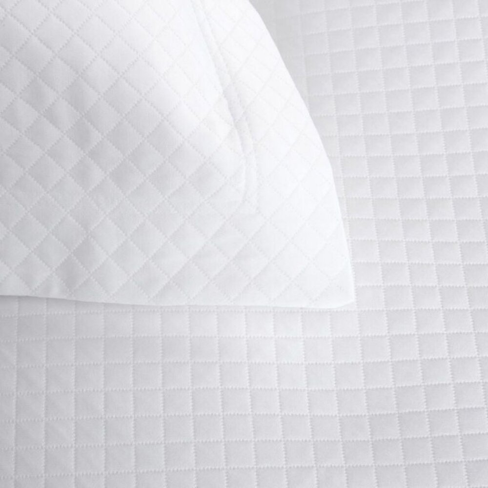 Frette Hotel Classic Melody Euro Sham 20 in x 20 in White 100% Cotton NEW! - Picture 7 of 7